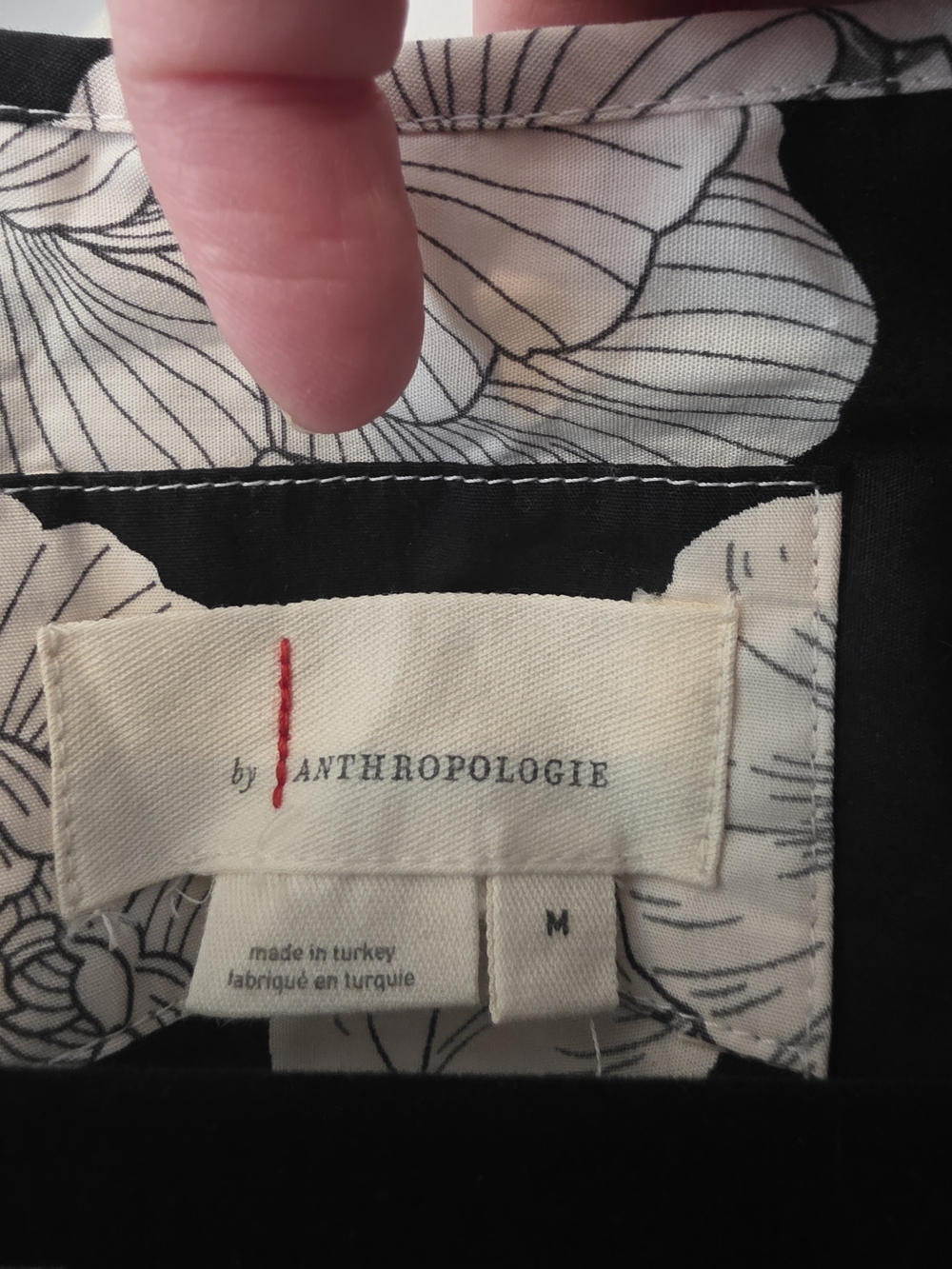 Anthropologie Black & White Floral Maxi Dress - Picture 3 of 6